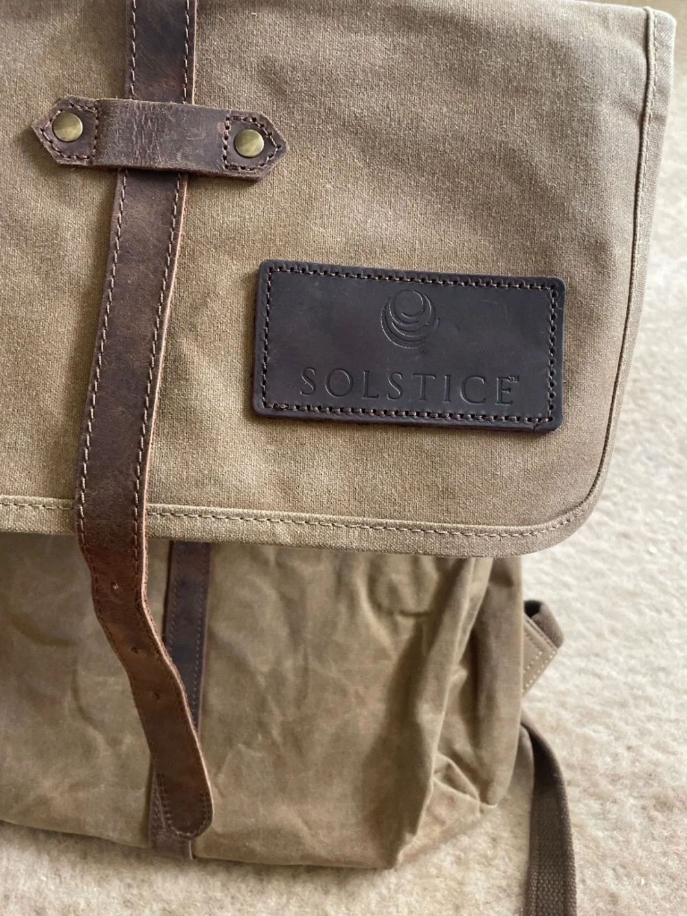 Waxed canvas rucksack